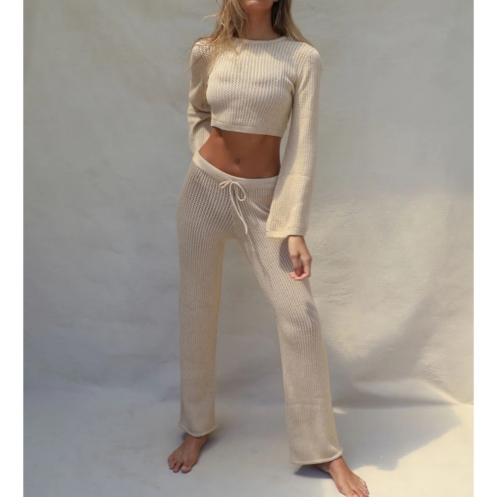 Stone Fox Swim Jude Crochet Pants Natural size XS/S New With Tags